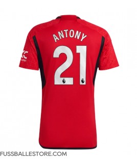 Günstige Manchester United Antony #21 Heimtrikot 2023-24 Kurzarm